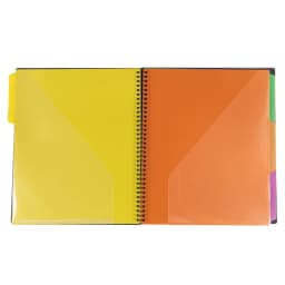 JAM Paper & Envelope Plastic Multi-Pocket Folder, 12 Pockets, Smoke Grey - Thumbnail 5