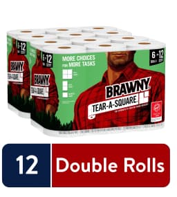 Brawny Tear-A-Square Paper Towels, 12 Rolls - Thumbnail 2