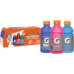 Gatorade Sports Drinks, Grape, Strawberry and Berry Flavored Variety Pack, 12 fl oz, 18 Count Bottles - Thumbnail 2