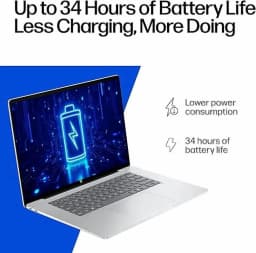HP 16” AI Laptop with Snapdragon X Plus, 32GB LPDDR5x,1TB SSD,2K OLED Touchscreen,0.2ms Response,Backlit Keyboard - Thumbnail 2