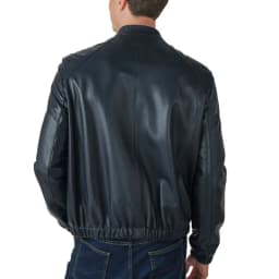 Men's Stylish Black 100% Genuine Lambskin Leather Lightweight Soft Satin lining Jackets for Men - L Size - Thumbnail 2