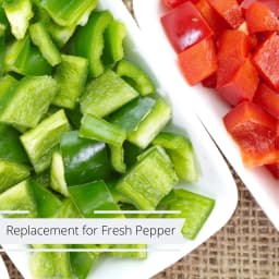 Dehydrated Dried Red and Green Bell Peppers Mix by It's Delish - 16 Oz 1 lb Jumbo Reusable Container - Sealed to Maintain Freshness - Chopped & Dried - Thumbnail 4
