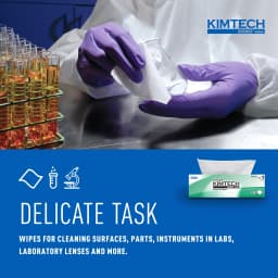 Kimtech Science Kimwipes Delicate Task Wipes (34133), Pop-Up Box, White (15 Boxes of 198 Sheets, 2,970 Sheet Total) - Thumbnail 4