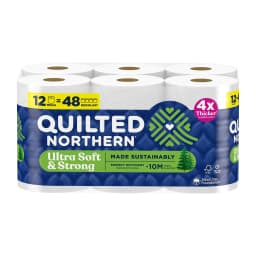 Quilted Northern Ultra Soft & Strong 2-Ply Toilet Paper, 12 Mega Rolls, 255 Sheets Per Roll - Thumbnail 2