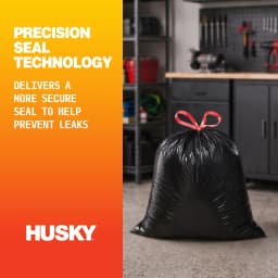 Husky 30 Gallon Large Drawstring Trash Bags, 80 Bags - Thumbnail 4