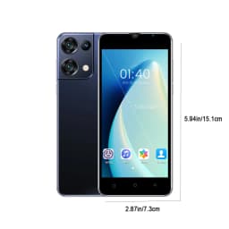 Black Android 12 Cell Phone 5.5In Hd Display 16Gb Storage 3G Dual Sim 3200Mah Unlocked - Thumbnail 3