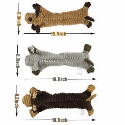 Pack of 3 Squeaky Dog Toys Indestructible for Large Dogs, Tough Soft Dog Toys Bundle for 8 Weeks Puppy and Small Dogs, Durable Dog Toys, No Stuffing - Thumbnail 4