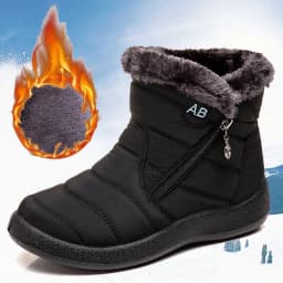 Ecetana Women Winter Snow Boots Keep Warm Ankle Booties Non-Slip and Waterproof Shoes - Thumbnail 2