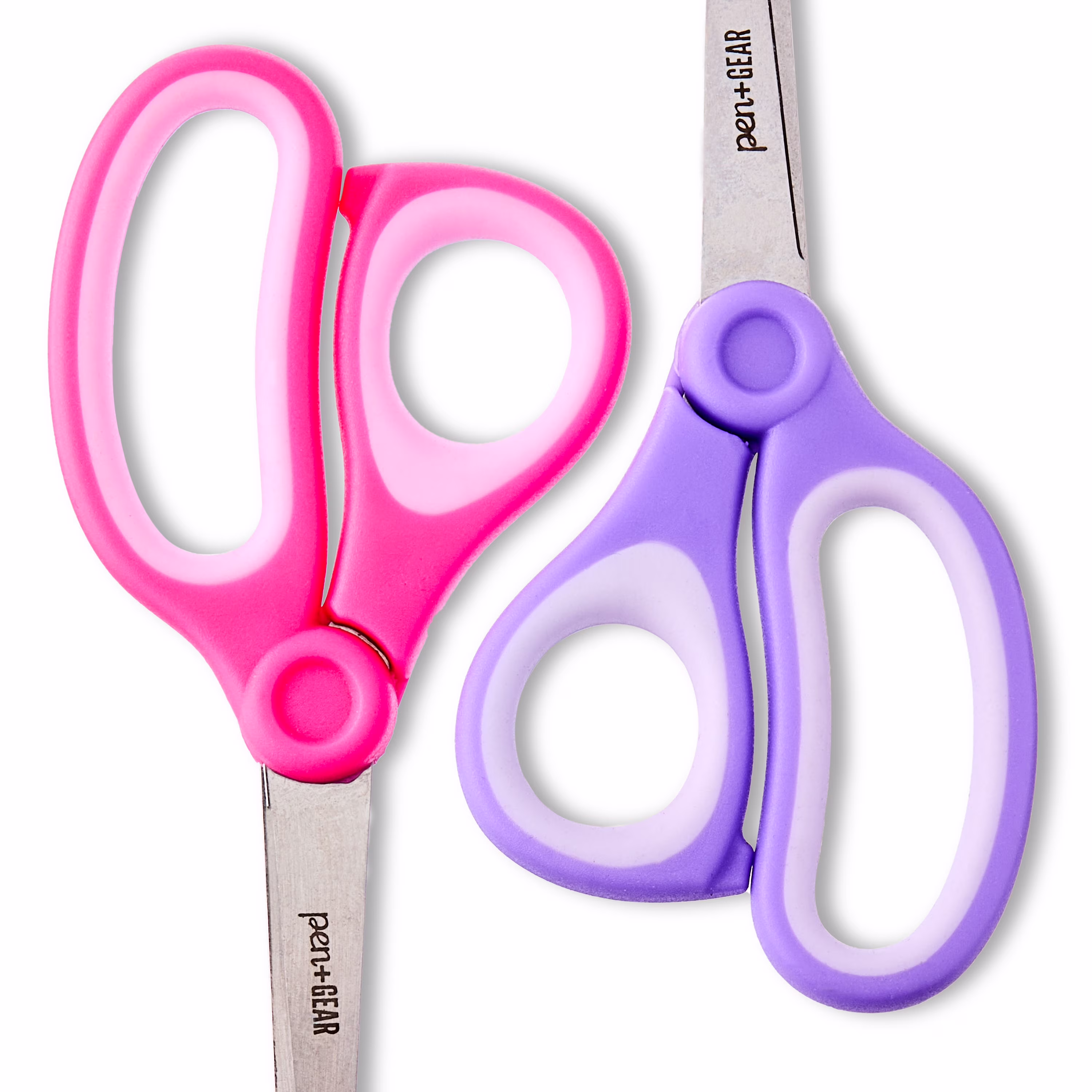 Pen+Gear 5-inch Blunt-Tip Kids Scissors, Ages 4-7, School Supplies, 2-Pack, Purple and Pink - Thumbnail 7