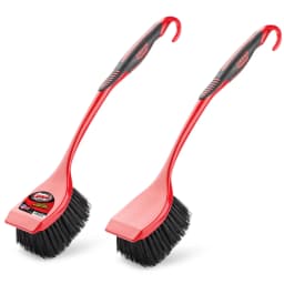 Libman High Power Red and Black Long Handle Scrub Brush 3.75 Inch Width - Thumbnail 2