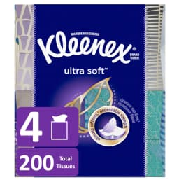 Kleenex Ultra Soft, Non-Lotion, 70 Facial Tissues per Box, 4 Flat Boxes - Thumbnail 1