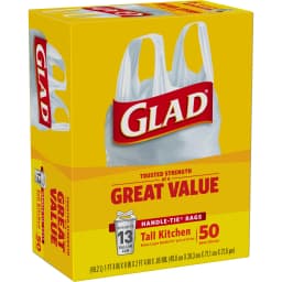 Glad Tall Handle-Tie Kitchen Trash Bags - 13 Gallon - 50 ct - Thumbnail 4