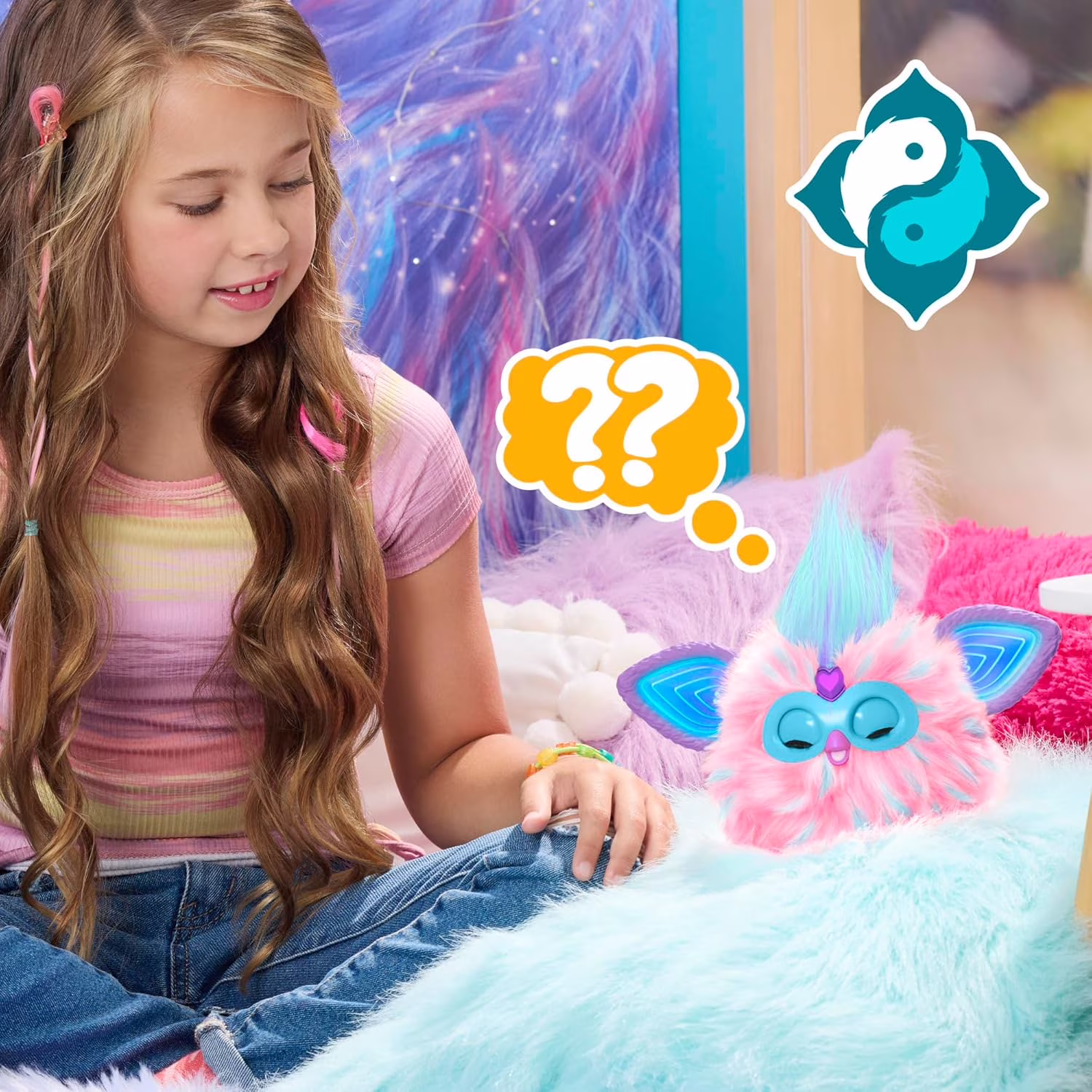 Furby Cotton Candy Interactive Plush Figure - Thumbnail 8