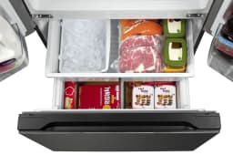 Hamilton Beach, 16.6 Cu. Ft. French Door Refrigerator, Black Stainless - Thumbnail 4