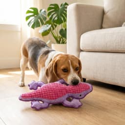Vibrant Life Purple Lizard Plush Dog Toy with Squeaker, Chew Level 4 - Thumbnail 3