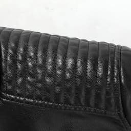 USNSM Men's Stand Collar Leather Jacket Coat Motorcycle Lightweight Casual Solid Color Zipper Pocket Faux Leather Outwear Black XL - Thumbnail 4