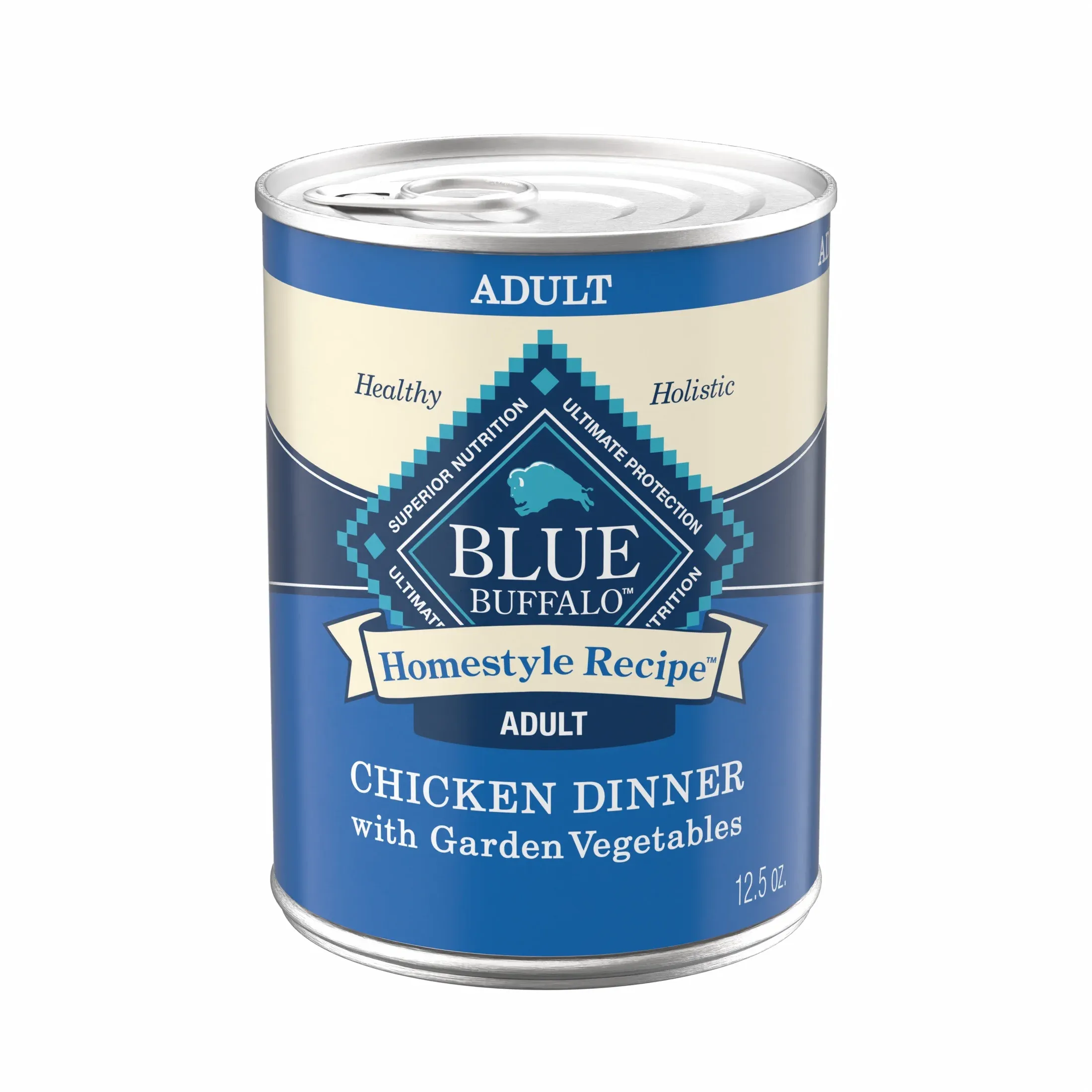 Blue Buffalo Homestyle Recipe Natural Adult Wet Dog Food, Chicken, 12.5oz. Can