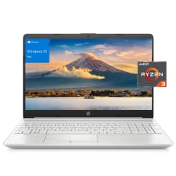 [Windows 10 Pro] HP 15 15.6" HD Laptop Computer, AMD Ryzen 3 3250U, 8GB SDRAM, 1TB HDD + 128GB SSD, Bluetooth, WiFi - Thumbnail 1