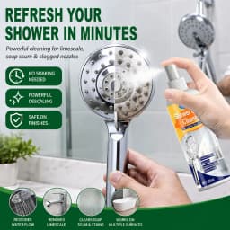 Yyuenw 120ml Multi Purpose Shower Head Cleaner Limescale Remover 8in1 Bathroom Spray Soap Scum Dissolver Clogged Nozzle Restorer - Thumbnail 4