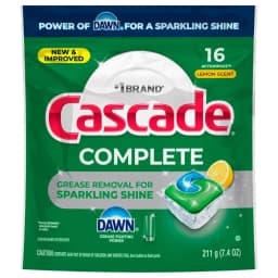 Cascade Complete Action Pacs, Dishwasher Detergent, Lemon, 16 Count - Thumbnail 11