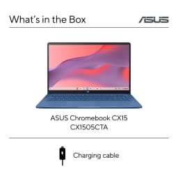 ASUS Chromebook CX15 Laptop, 15.6" FHD Display, Intel® Processor N50, 128GB Storage, 4GB RAM, ChromeOS, Forging Blue - Thumbnail 8