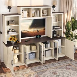Resenkos Sleek Media Stand with Embedded Charging Hub & USB Power - Thumbnail 2