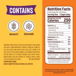 Thomas' Cinnamon Raisin Bagels, 6 count, 8g Protein, Kosher Bagels, 18 oz Bag - Thumbnail 4