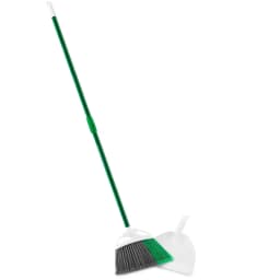 Libman Angle Broom and Dustpan Set with Steel Handle for Indoor Outdoor Use - Thumbnail 3
