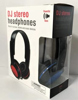 RHEA- New! Dj Style Stereo Headphones Hq Sound Home Audio Studio Phone Tablet Pc Blue - Thumbnail 3