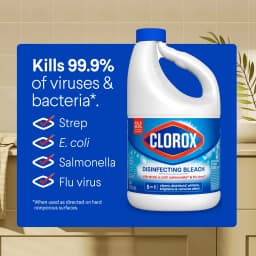 Clorox Disinfecting Liquid Bleach Cleaner, Regular Scent, 81 fl oz - Thumbnail 5