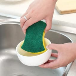 SUWU 5 Count, Double-Sided Scrubber Sponge for Kitchen Cleaning, Non-Scratch Sponges for Dishes, Efficient Scouring Pad for Pot, Pan, Household - Thumbnail 4