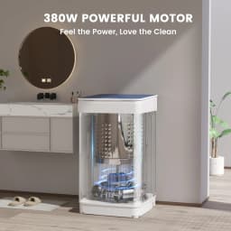Zynkez 18Lbs Portable Full Automatic Washing Machine, Washer and Spin Dryer Combo with LED Display, Compact Laundry Washer Machine with 7 Wash - Thumbnail 4