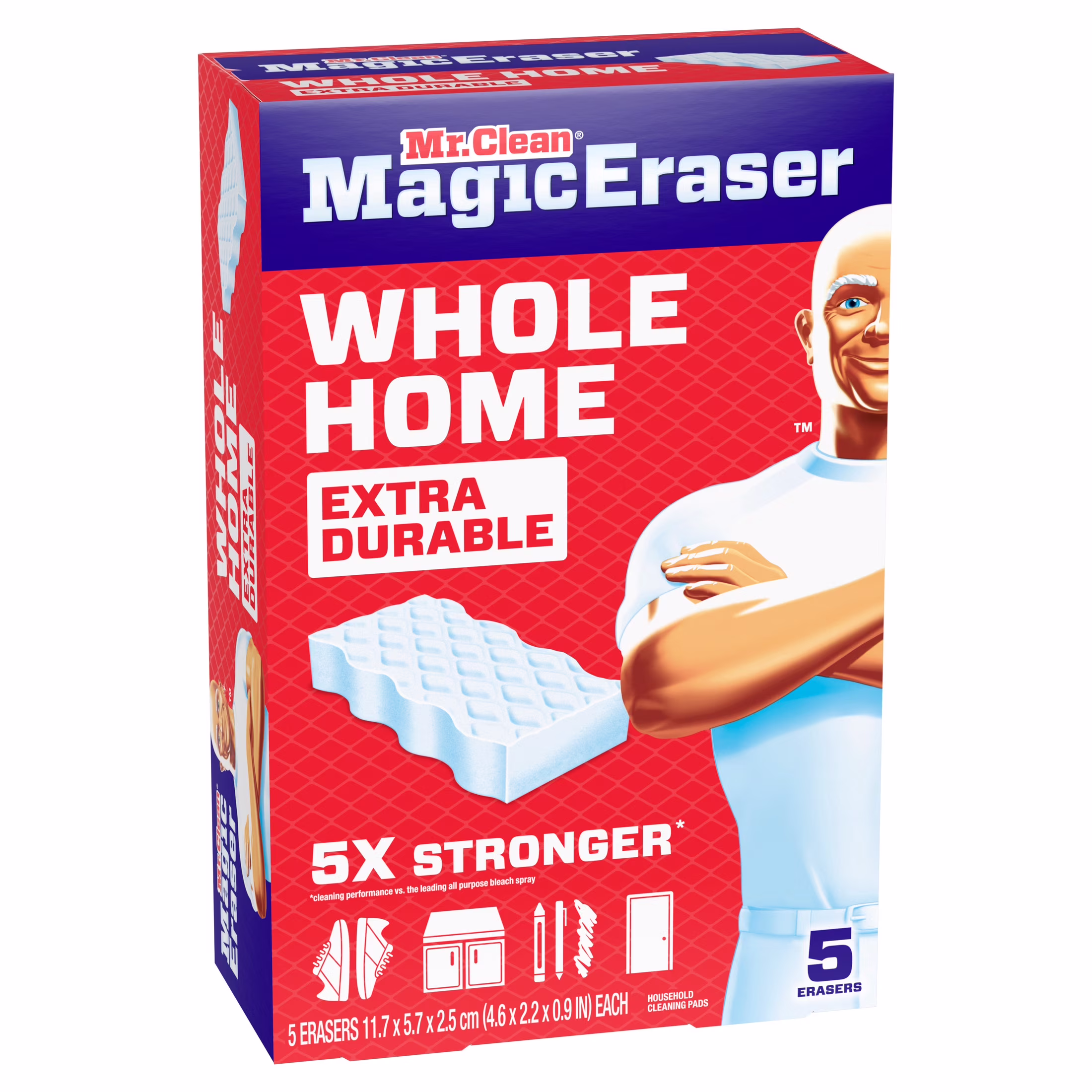 Mr. Clean Magic Eraser Sponge, Cleaner, Whole Home Extra Durable, 5ct - Thumbnail 11