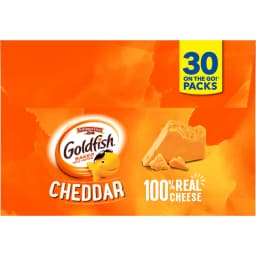 Goldfish Cheddar Crackers, Snack Pack, 1 oz, 30 Count Multi-Pack Box - Thumbnail 7