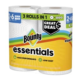 Bounty Essentials Paper Towels Select-A-Size, 2 Triple Rolls, White, 162 Sheets Per Roll - Thumbnail 18