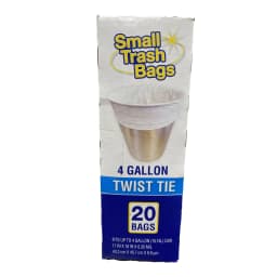 Basic 4 Gallon Twist Tie Bathroom Bags, 20 Bags - Thumbnail 5