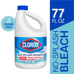 Clorox Splash-Less Liquid Bleach, Clean Linen, 77 fl oz - Thumbnail 1
