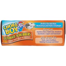 Chore Boy Ultimate Scrubbers Pure Copper Won't Rust Or Splinter 2 Pack Total (4 Count) - Thumbnail 3