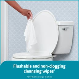 Medline ReadyFlush Flushable Personal Cleansing Wipes, Fragrance Free, 8 x 10In, 24 Count - Thumbnail 3