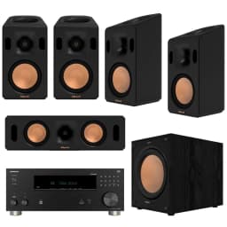 Klipsch Reference Cinema System, Black, Bundle With Onkyo TX-RZ30 170W 9.2-Channel 8K 4K Network AV Receiver - Thumbnail 1