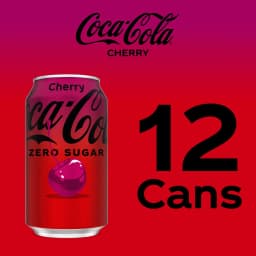 Coca-Cola Zero Sugar Cherry Soda Pop Fridge Pack Cans, 12 fl oz, 12 Pack - Thumbnail 5