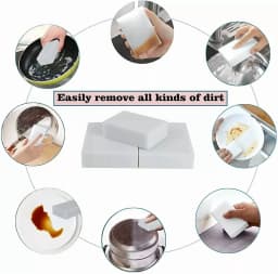New Knack - 60 Pack Magic Sponge Eraser Cleaning Melamine Multi-Functional Foam Cleaner Us - Thumbnail 4
