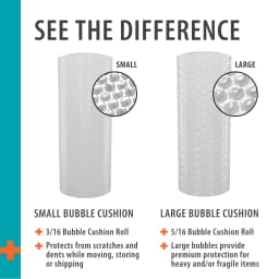 Pen+Gear 12" x 100' Bubble Cushion Roll with 3/16" Small Bubbles for Packing and Shipping - Thumbnail 6