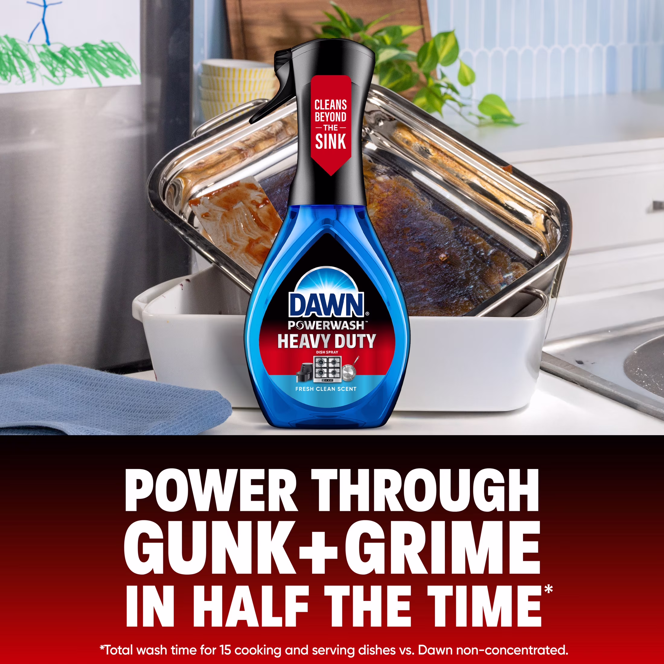 Dawn Powerwash Heavy Duty Dish Spray Fresh Clean, 21.5 oz 2pk Refills - Thumbnail 8