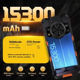 CUBOT KingKong Power 5 Rugged Phone Unlocked-15300mAh Battery Cellphone, 6.88'' Display, 16GB 128GB,Black - Thumbnail 2