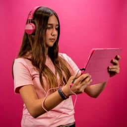 JLab JBuddies Studio On-Ear Wired Kids Headphones 2-in-1 Bundles, 3.5mm Plus USB-C Adapter, Volume Safe, Folding, Dark Pink - Thumbnail 10