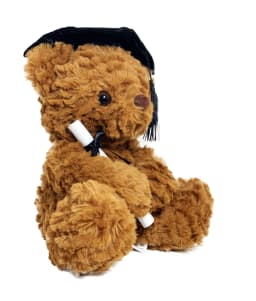 Graduation Plush Teddy Bear - Brown Stuffed Animal With Graduation Cap 11.81" / 30 Cm - Thumbnail 2