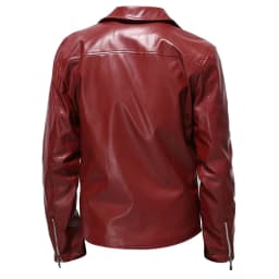 Men's Vintage Slim Faux Leather Shacket Coat Gothic Solid Color Zipper Lapel Cardigan Fashion Punk Motorcycle Jacket - Thumbnail 1