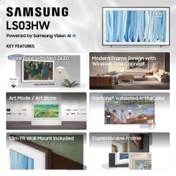Samsung 55” Class The Frame Pro Series Neo QLED 4K Samsung Vision AI Smart TV Smart Tizen TV 2026 - QN55LS03HWFXZA - Thumbnail 2