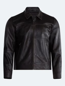 Free Assembly Men's Leather Jacket with Zip Pockets, Sizes XS-2XL - Thumbnail 6